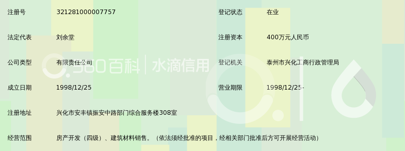 兴化市安丰镇房产开发有限公司
