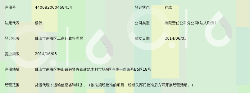 广东精准德邦物流有限公司狮山镇兴泰分公司_