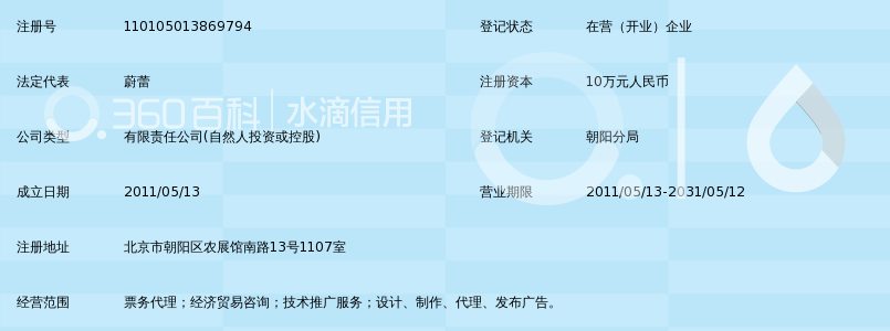 北京中裕达票务代理有限公司_360百科