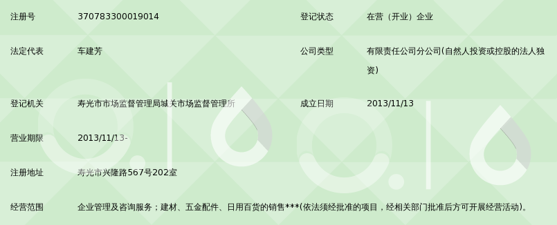 上海红星美凯龙品牌管理有限公司寿光分公司