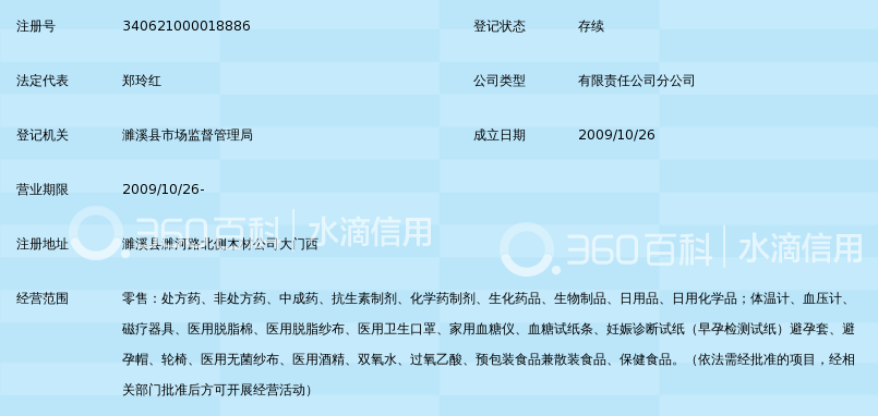 安徽丰原大药房连锁有限公司濉溪濉河路连锁店