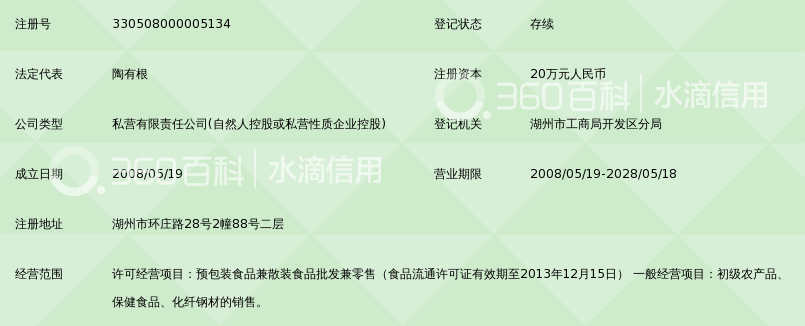 湖州华亨食品有限公司_360百科