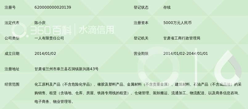 甘肃省物产集团化工物流园有限公司