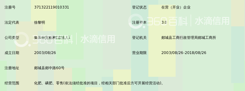 郯城县供销社综合贸易公司农资经营部