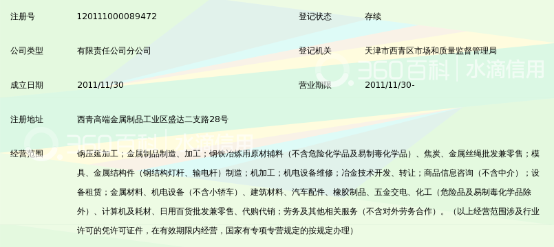 天津冶金轧一钢铁集团有限公司冷弯型钢分公司