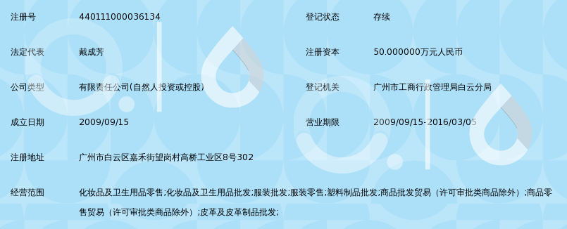 广州市欧丽源化妆品有限公司