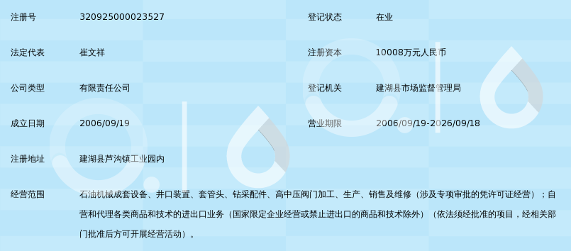 盐城市煜洋石油机械有限公司