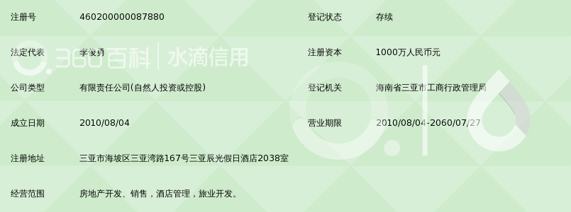 三亚旭诚房地产开发有限公司_360百科