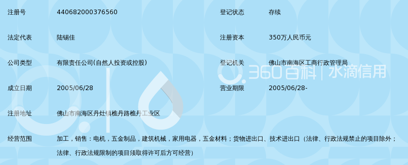 佛山市南海南洋电机电器有限公司_360百科