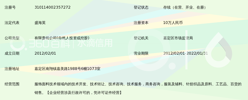 上海盛策服饰面料科技有限公司