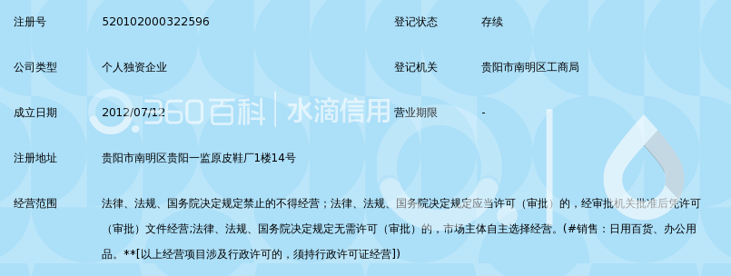 贵阳南明隆昌日用百货经营部