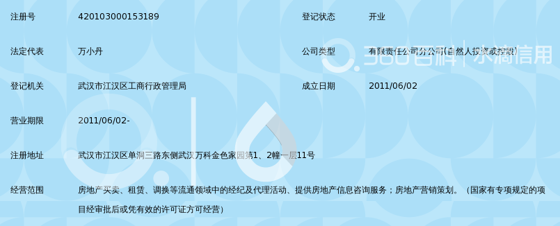 武汉市万科物业服务有限公司金色家园店