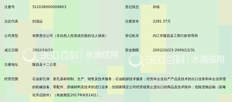 四川石油射孔器材有限责任公司_360百科