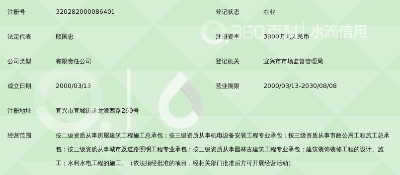 宜兴市陶都建筑安装工程有限公司锁定