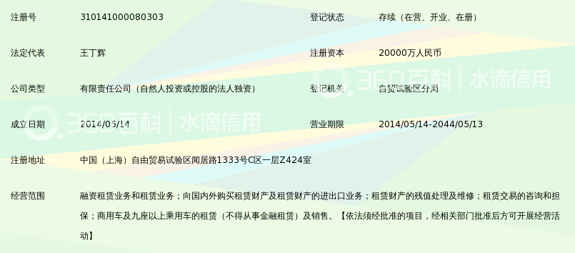 融信众策(上海)融资租赁有限公司_360百科