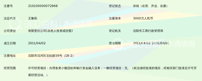 沈阳金融商贸开发区汇鑫小额贷款有限公司_3