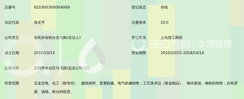 陕西省宝鸡市盐业总公司宝盐建材灯具城