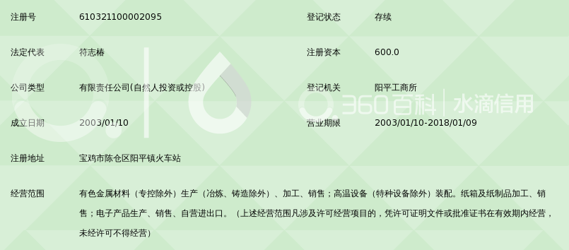 宝鸡志普有色金属加工有限公司_360百科