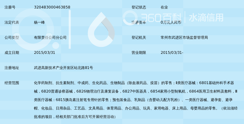 恒泰人民(江苏)大药房连锁有限公司常州湖滨店