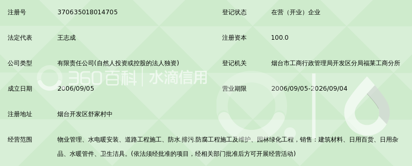 烟台开发区舒家小区物业管理有限公司